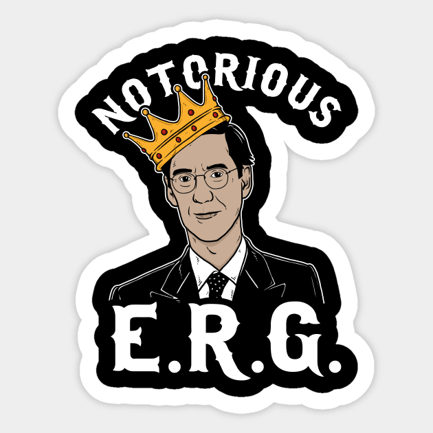 Notorious E.R.G. Sticker by dumbshirts